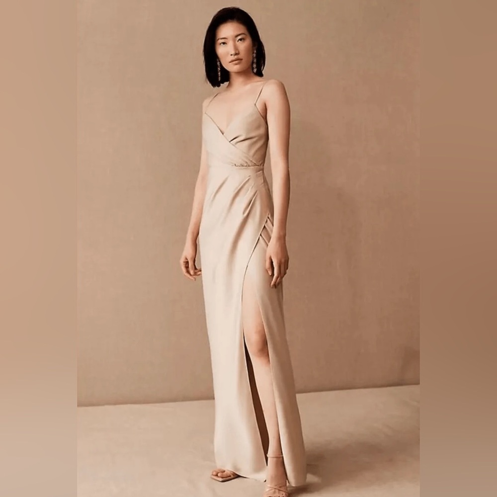 SACHIN & BABI NWT Freya Satin Maxi Slip Dress in Champagne Size 12 *READ*